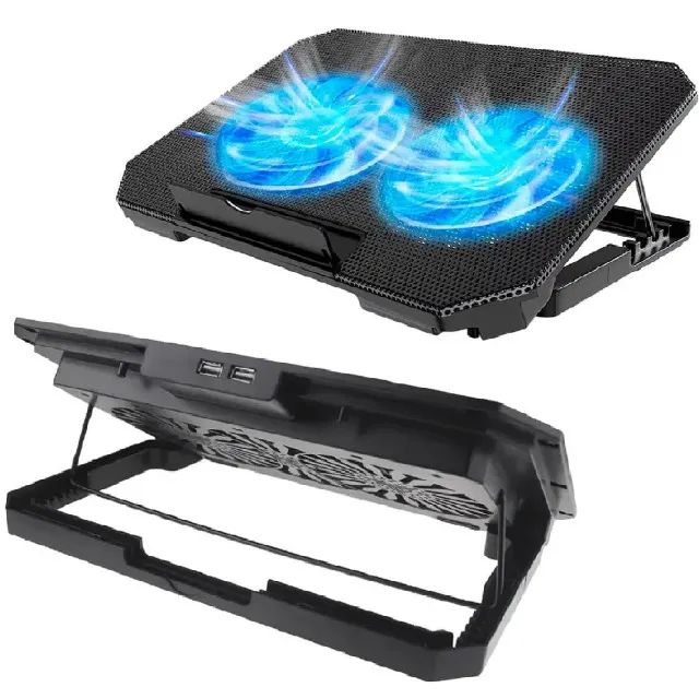Base Suporte Notebook Com Ventilação Dupla Ângulo Regulável 12 a 17 Polegadas - Foto 5