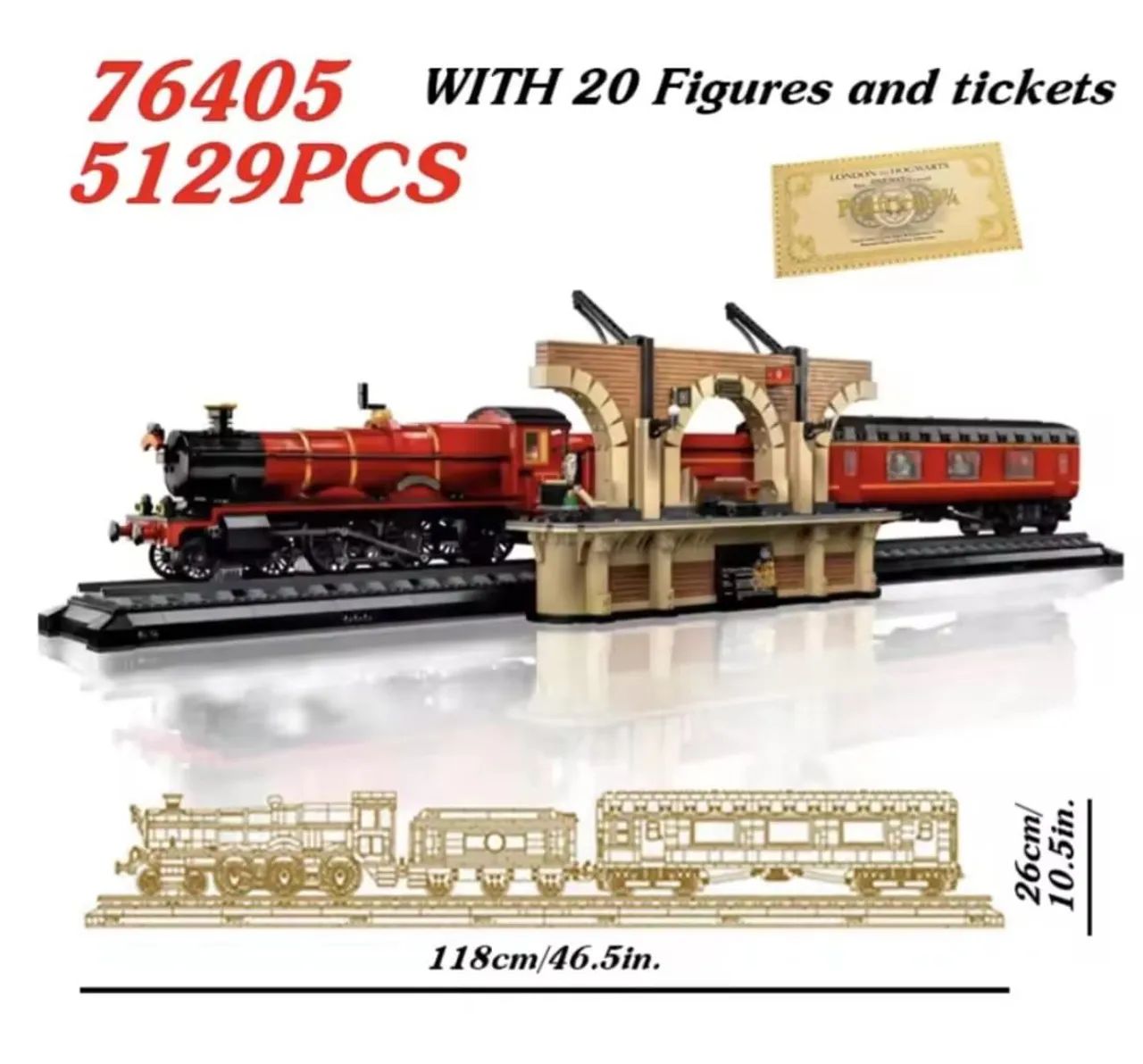 BLOCOS DE MONTAR EXPRESSO DE HOGWARTS HARRY POTTER * PEÇAS+ 20 FIGURES MARCA MEGA - Foto 2