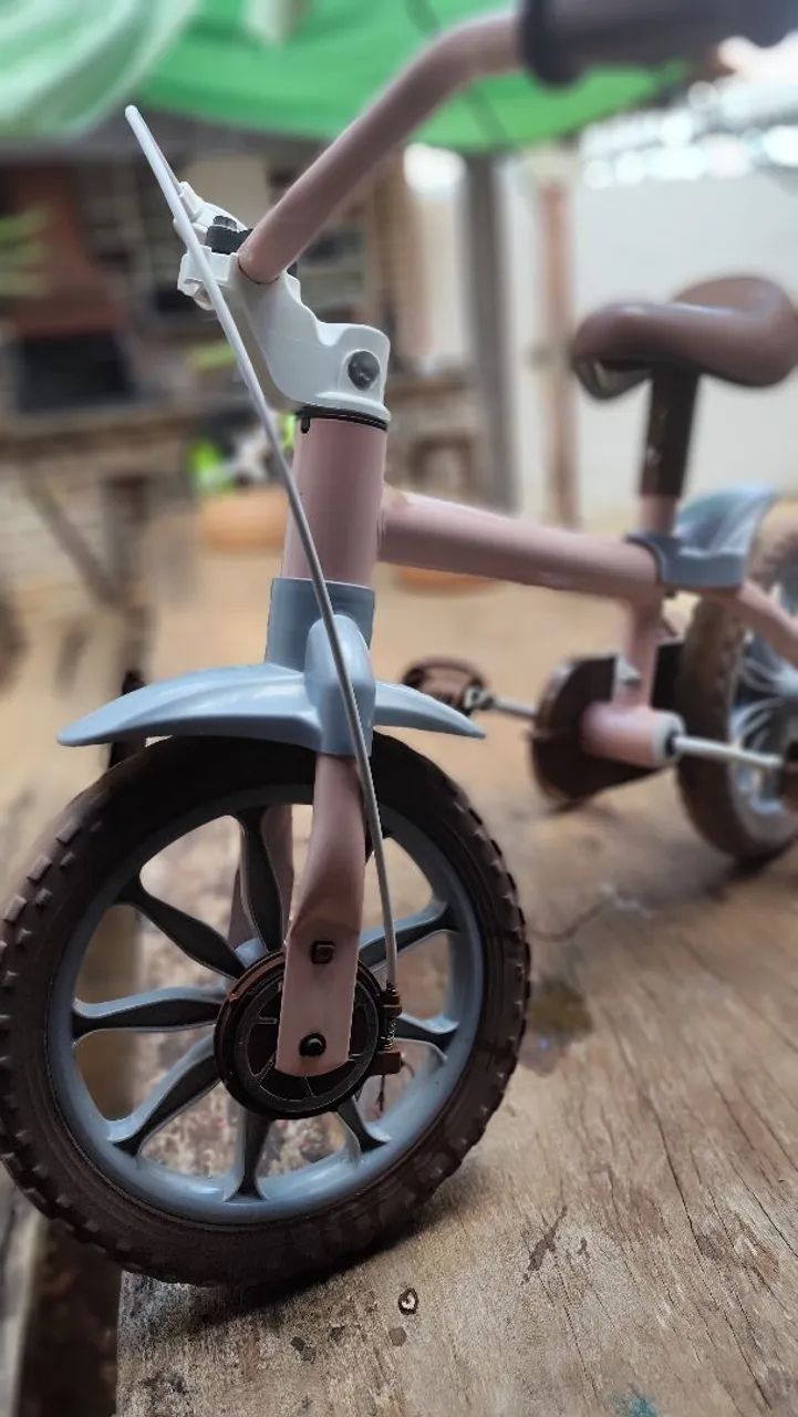 Bicicleta Infantil Rosa e Marrom -   - Foto 3
