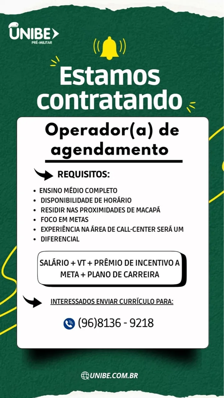 Oportunidade de emprego 