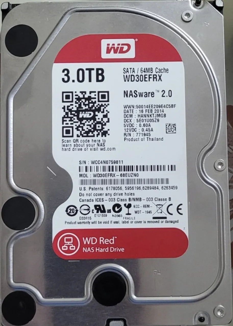 HD western digital red 3TB nas