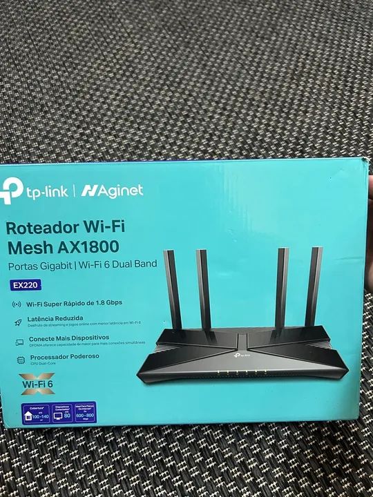 Roteador Tp-link Ax1800 Wi-fi 6 Dual Band Gigabit-ex220 Cor Preto