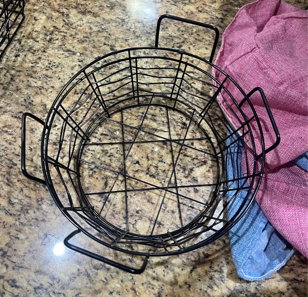 Cestas Decorativas em Metal com Tecido