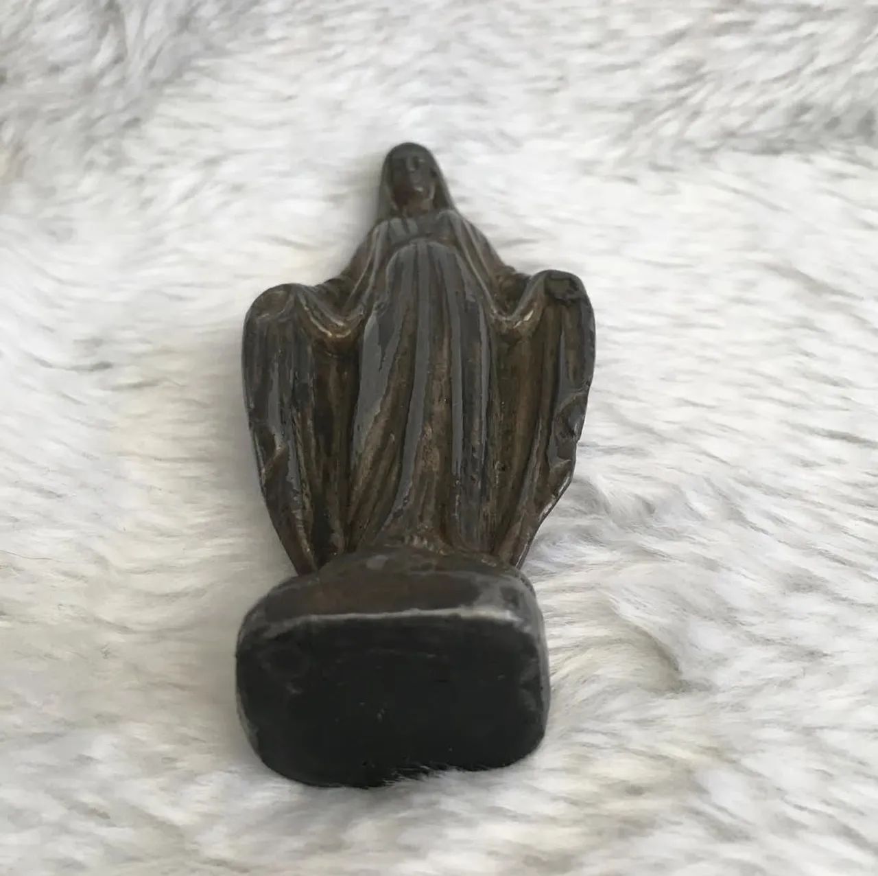 NOSSA SENHORA EM ESTANHO DA DÉCADA DE 50 - Foto 3
