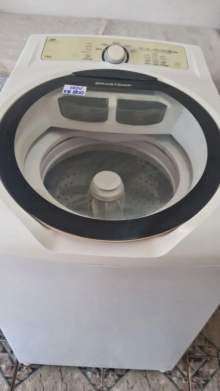 Vendo máquina de lavar Brastemp ative 11kg 110 v cesto inox muito concervada  - Foto 5