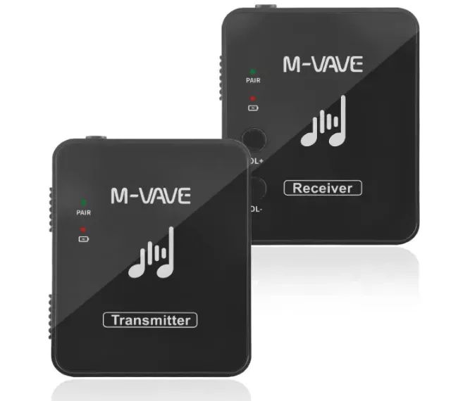 M-VAVE WP-10 Sistema de Monitor Sem Fio 2.4GHz com Transmissor e Receptor Recarregáveis