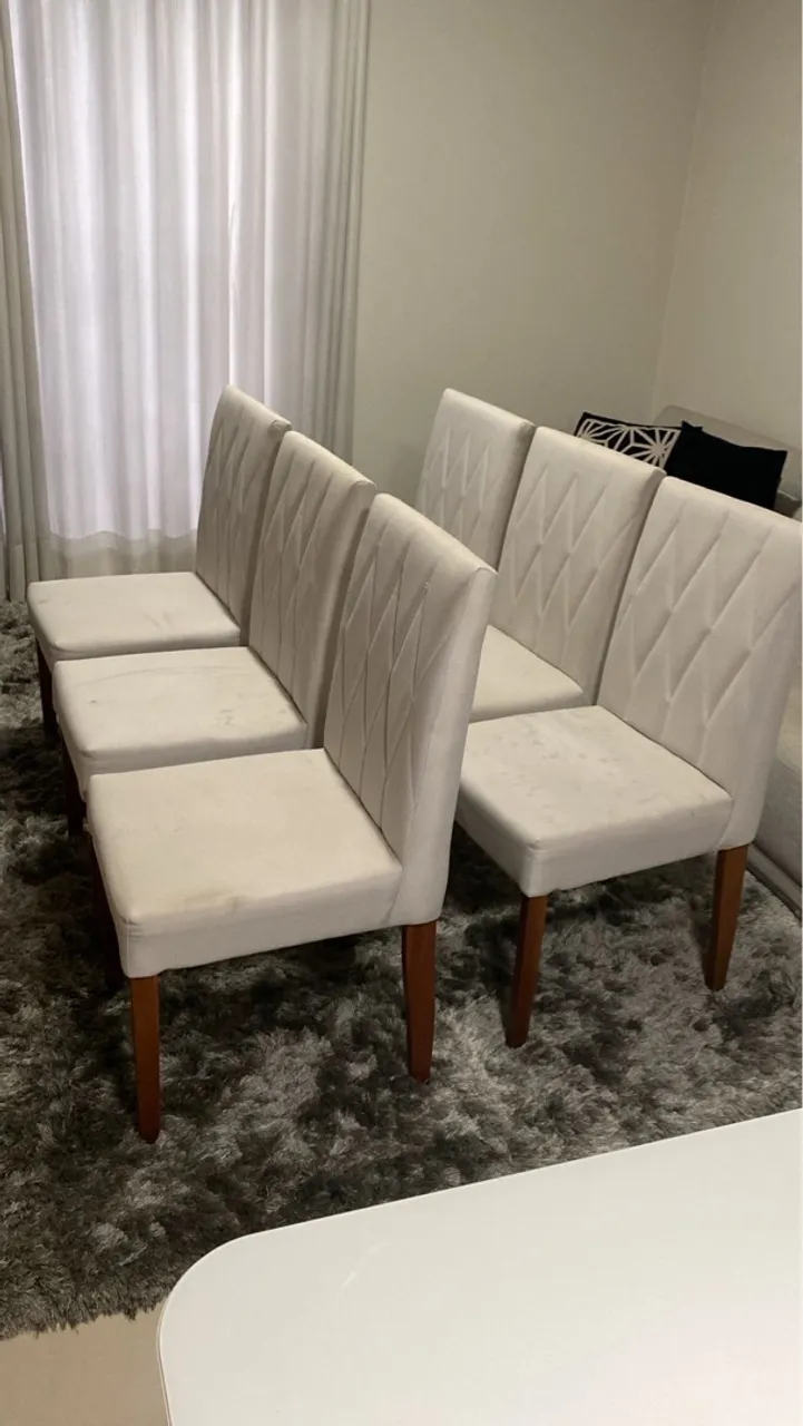 Conjunto de Cadeiras de Jantar Estofadas