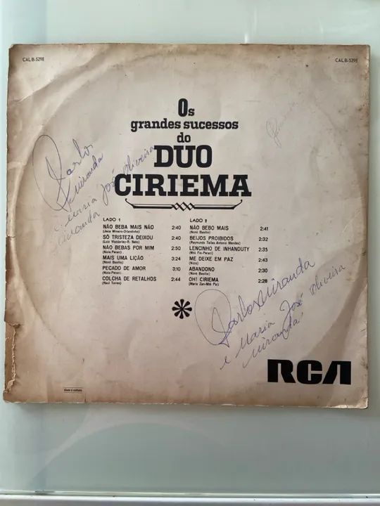 LP, vinil, Duo Ciriema, 1970. - Foto 2