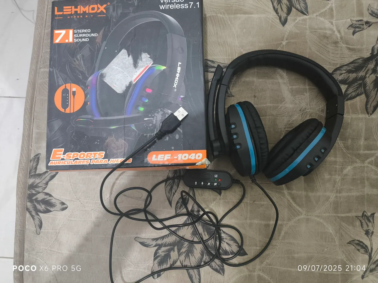 Headset Gamer LEHMOX LEF-1040 7.1 Surround Sound