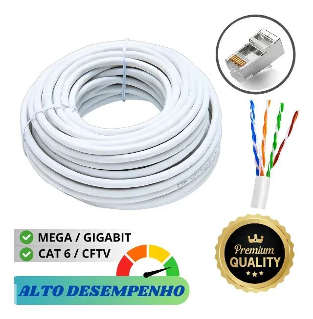 Cabo Internet Cat6 Alta Velocidade 5 Metros Cat 6 Rj45 - Foto 2