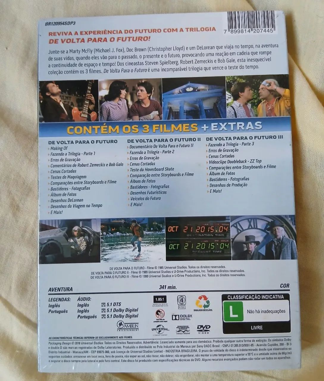 De Volta Para o Futuro - Trilogia em DVD - CDs, DVDs etc