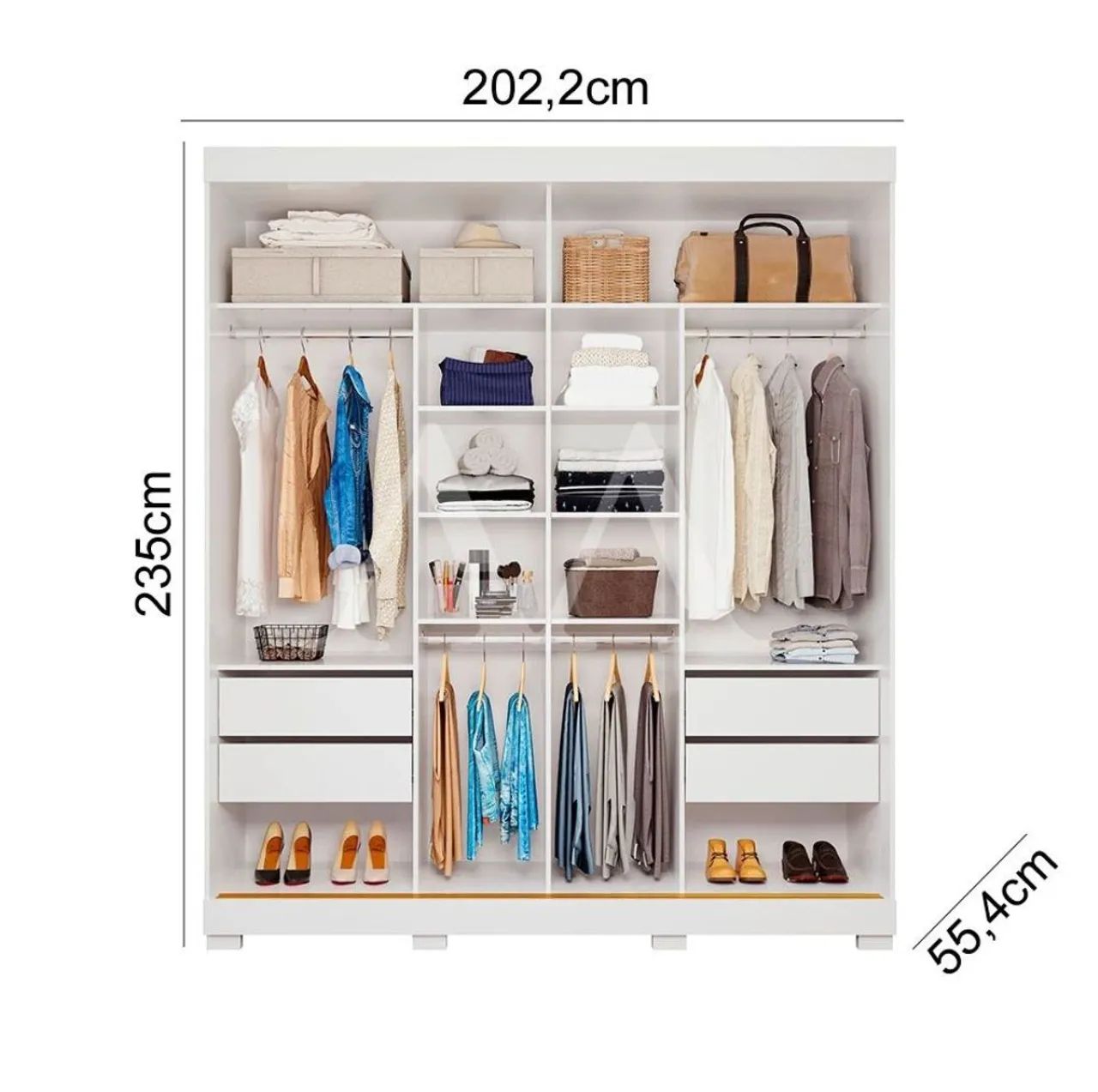 Guarda-Roupa Moderno com Espelho e Design Elegante - Foto 2