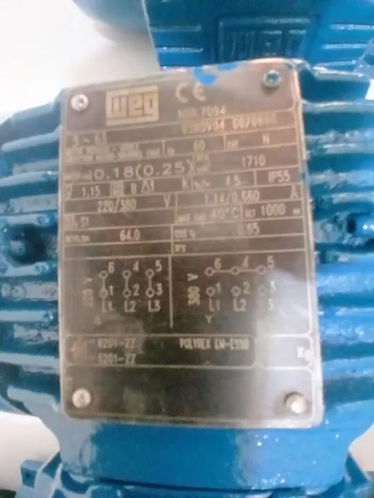 Motoredutor trifásico 0,25 cv redução 1:40 - Foto 6