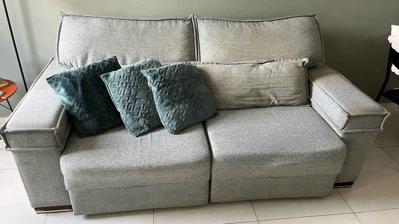 Sofá Cinza Retrátil - Foto 3