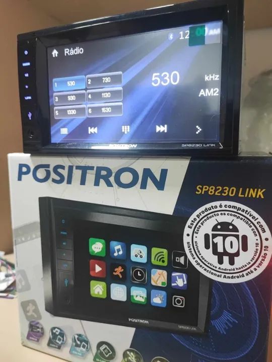 Central Multimidia Positron Bluetooth,Aux,Pen Driver e Espelhamento