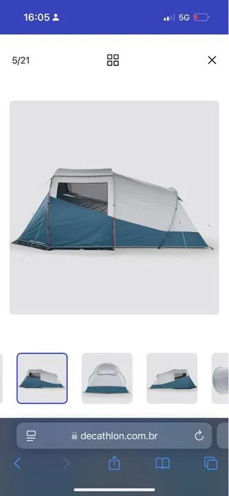 Barraca de Camping Quechua 4.1 Fresh & Black Arpenaz - Foto 2