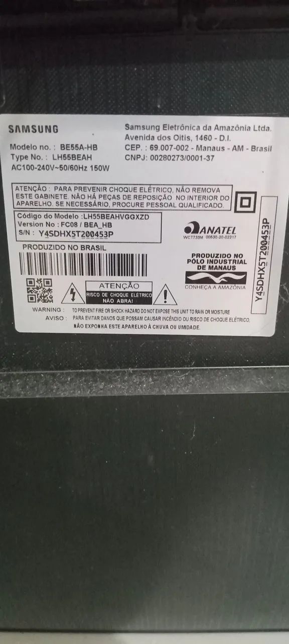 TV Samsung  55 polegadas defeitos na tela...liga fala mais  a tela tá trincada 4k - Foto 2