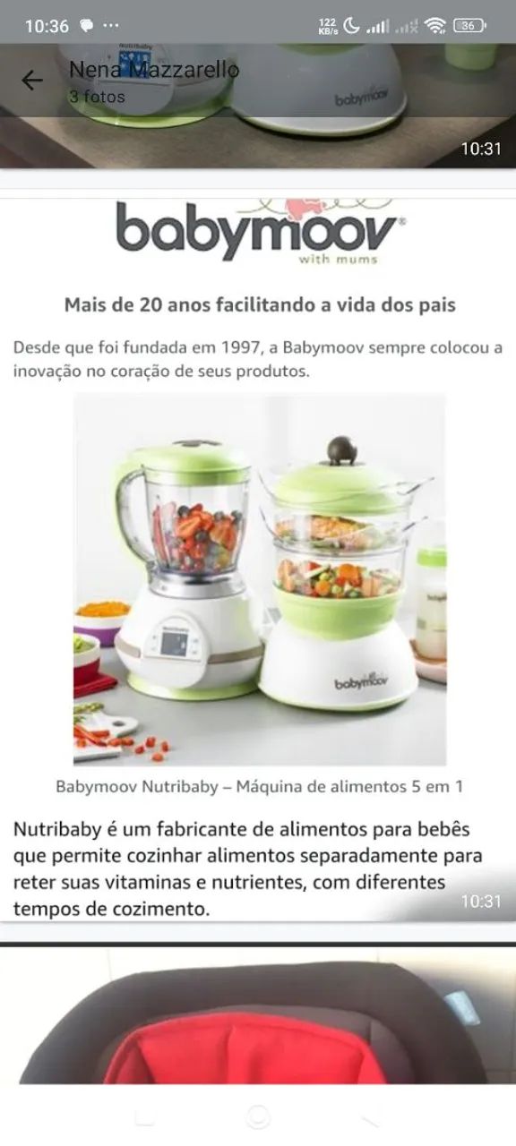 Babymoov Nutribaby - Máquina de Alimentos 5 em 1 - Foto 3