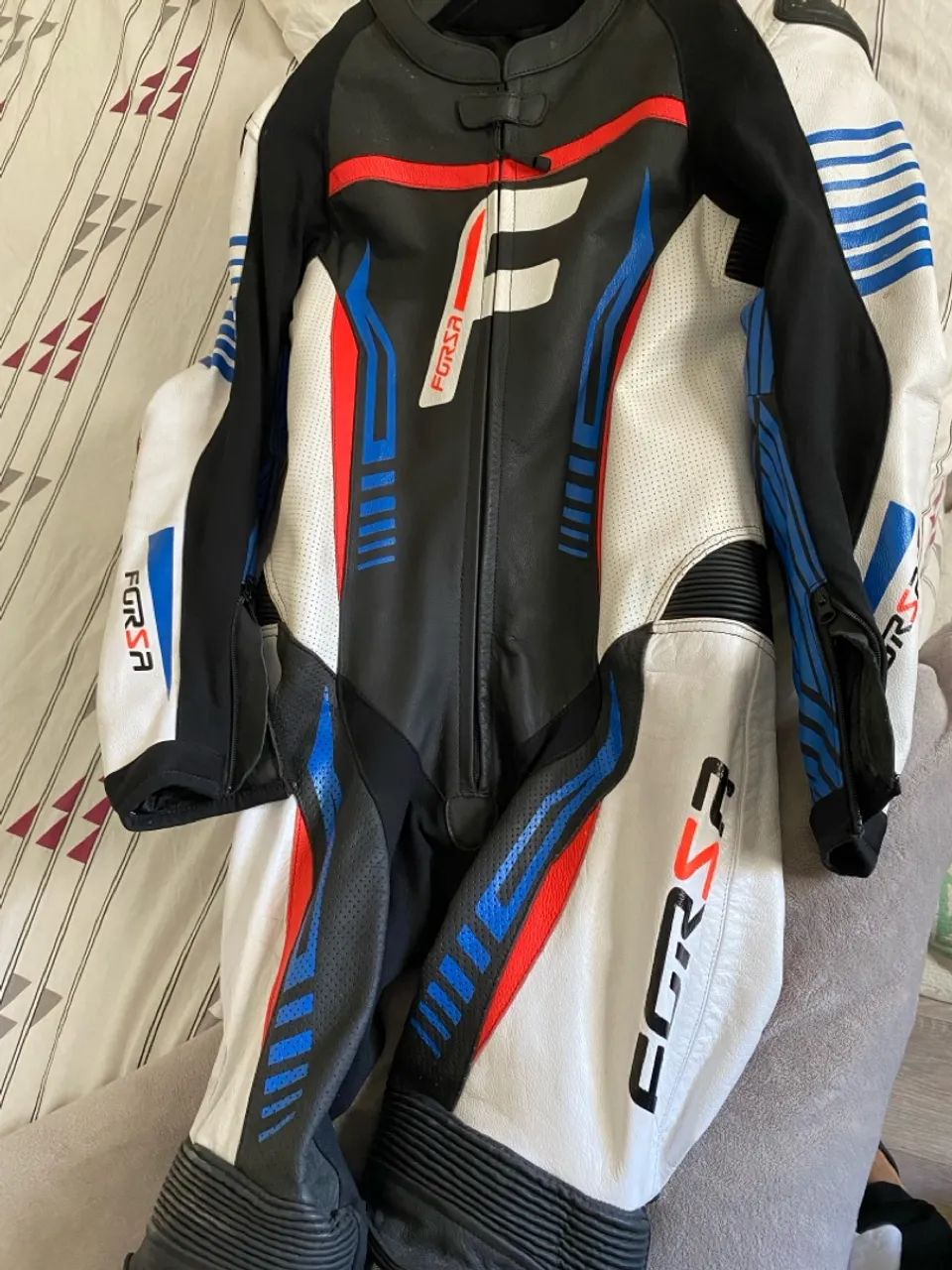 Macacão de Couro Forza para Motociclista