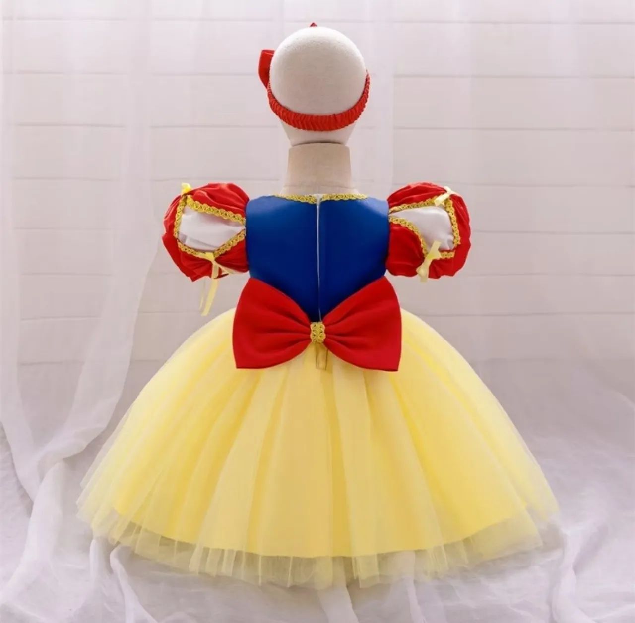 Vestido de Princesa Branca de Neve para Bebê - Foto 2