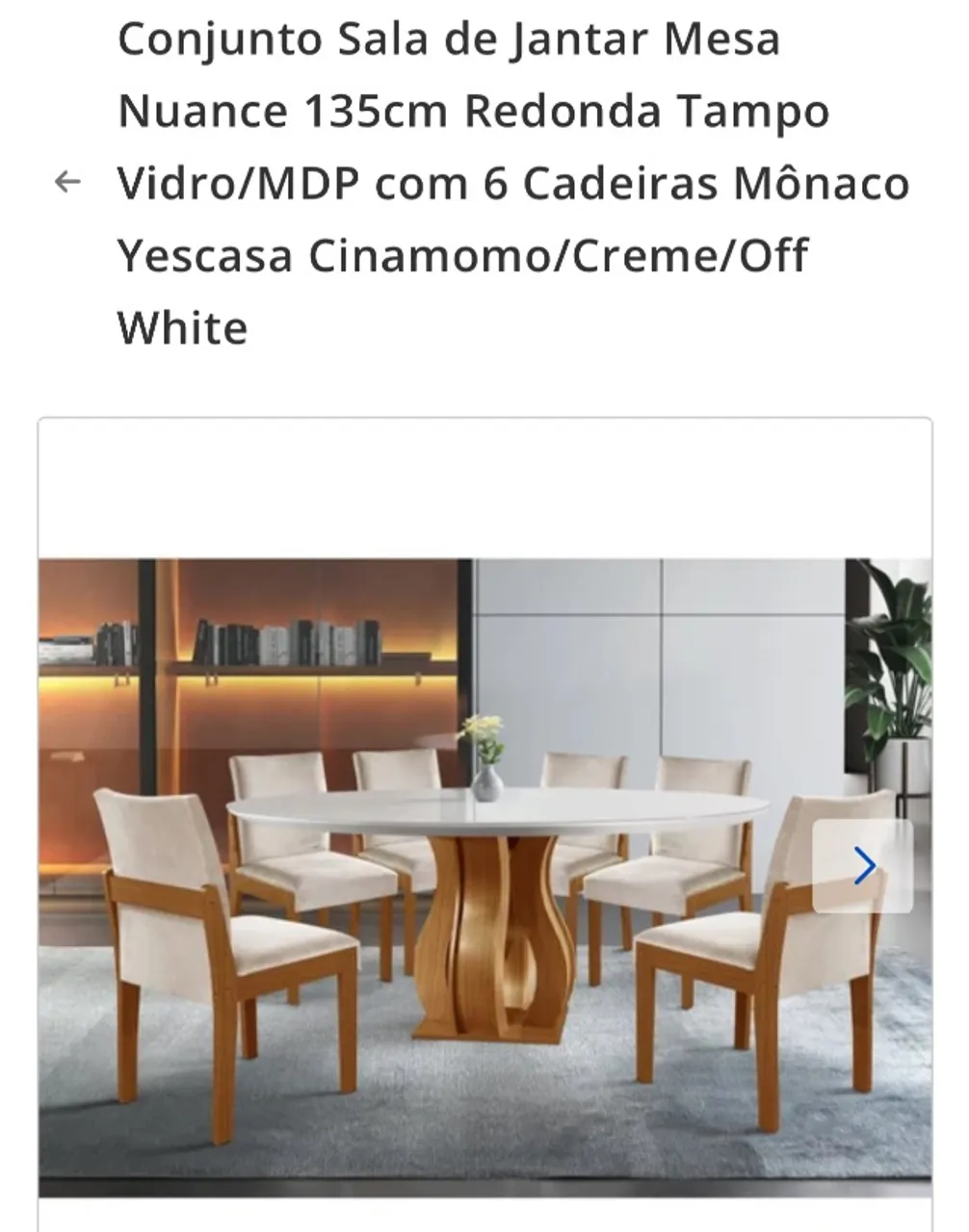 Conjunto mesa de jantar