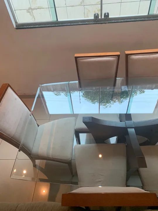 Mesa de Jantar de Vidro com 6 Cadeiras - Foto 3