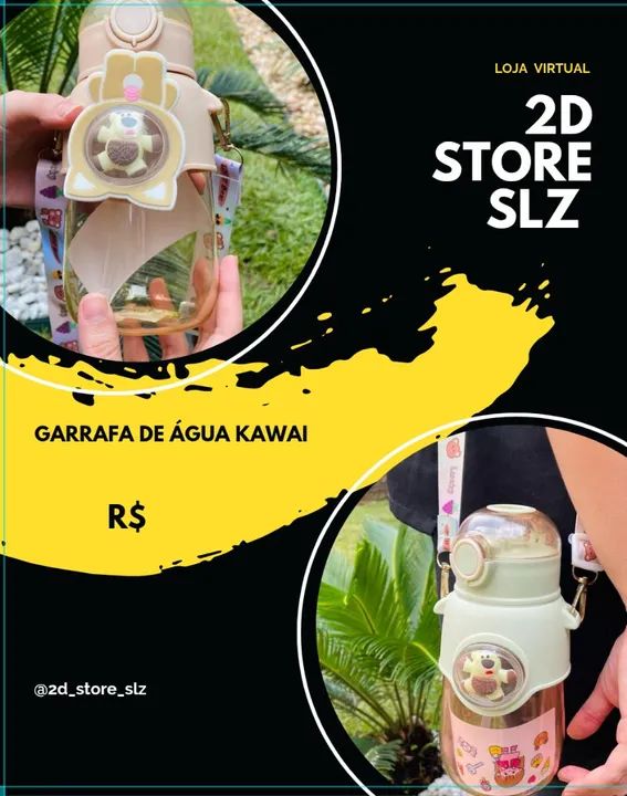 Garrafa de Água Kawaii - Unissex