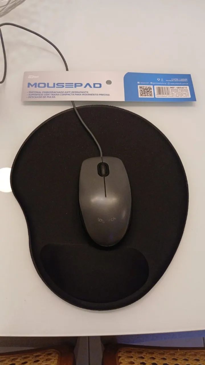 Mousepad ergonômico gamer com apoio de punho
