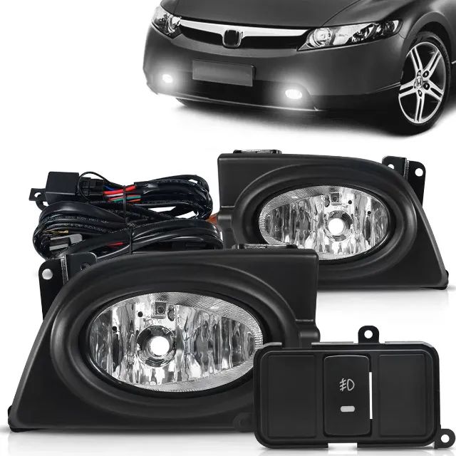 Kit farol de Milha Auxiliar Neblina para o Honda civic 2006 - 2008