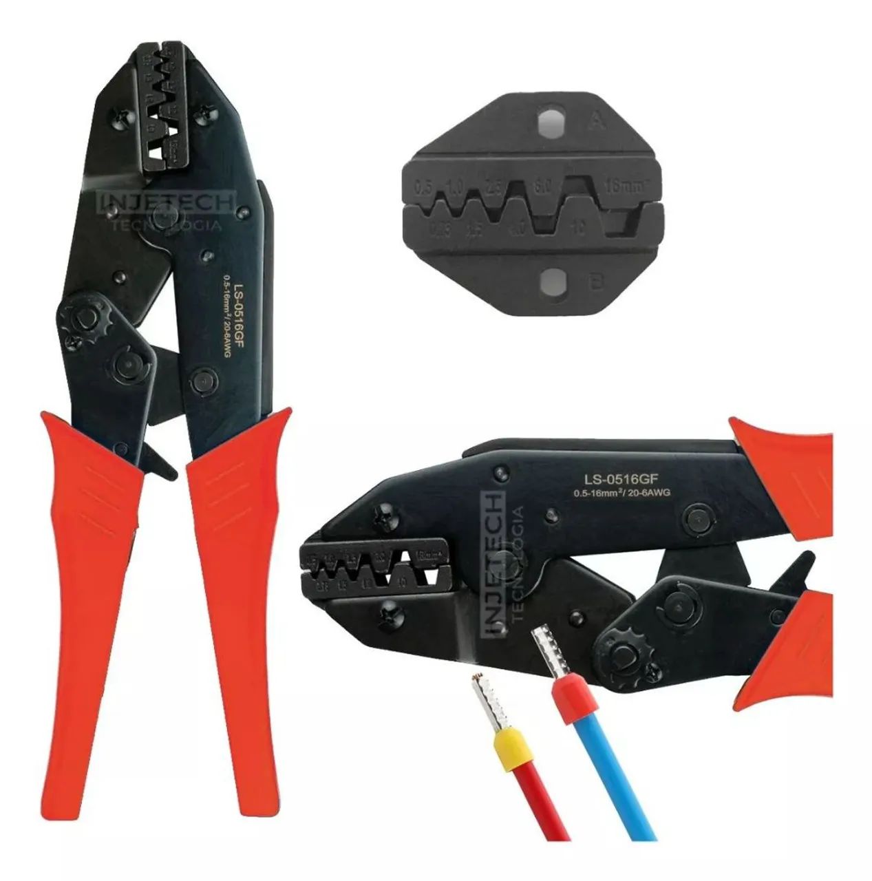 Crimpadora de terminais para fios 0,5-16mm² LS-0516GF