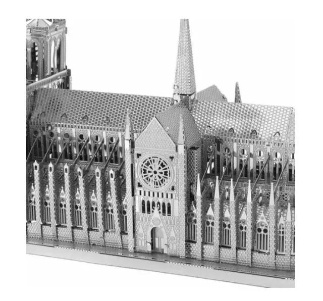 Quebra Cabeça Metal 3d Notre Dame Paris Catedral - Foto 3