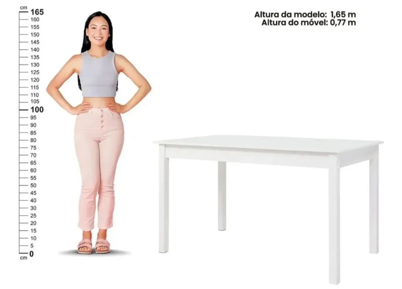 Mesa branca nova - Foto 2
