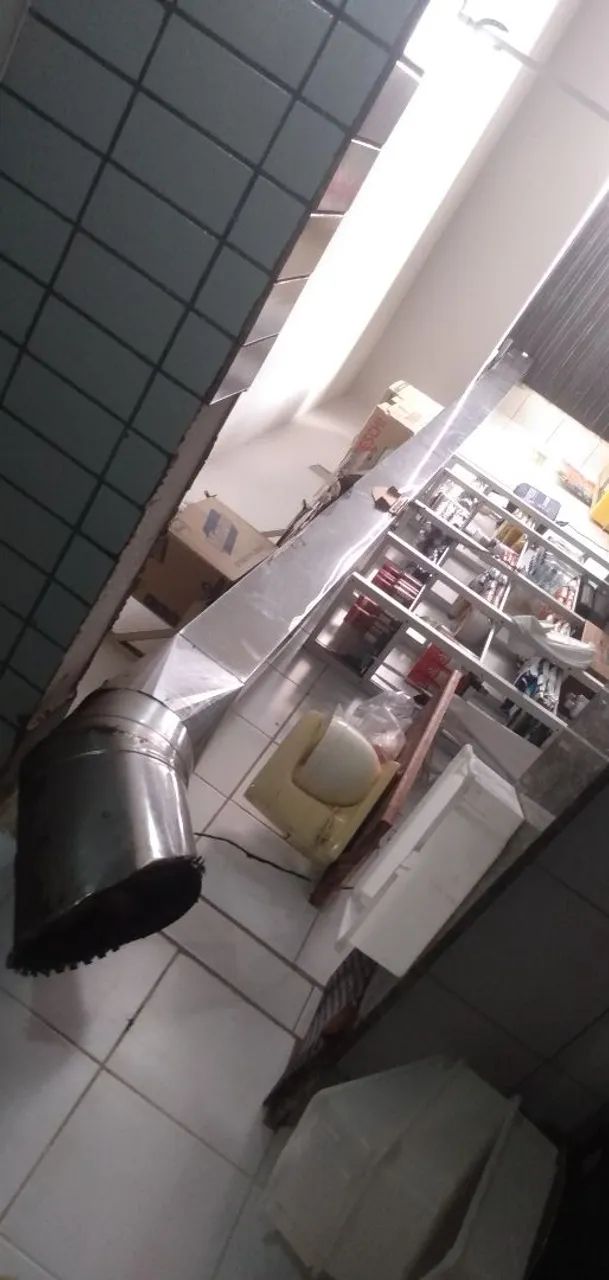 Duto inox 6m com motor de exaustor 