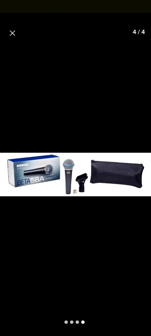 MICROFONE SHURE BETA A 58 ZERADO ORIGINAL  - Foto 2