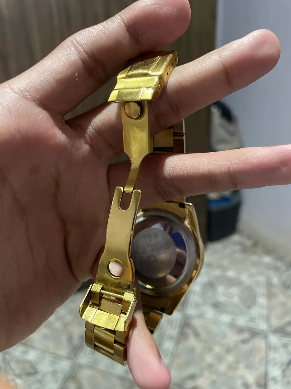 Relógio estilo Daytona dourado - Foto 2