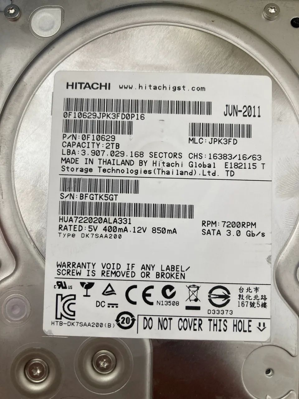 Vendo hd 2tb