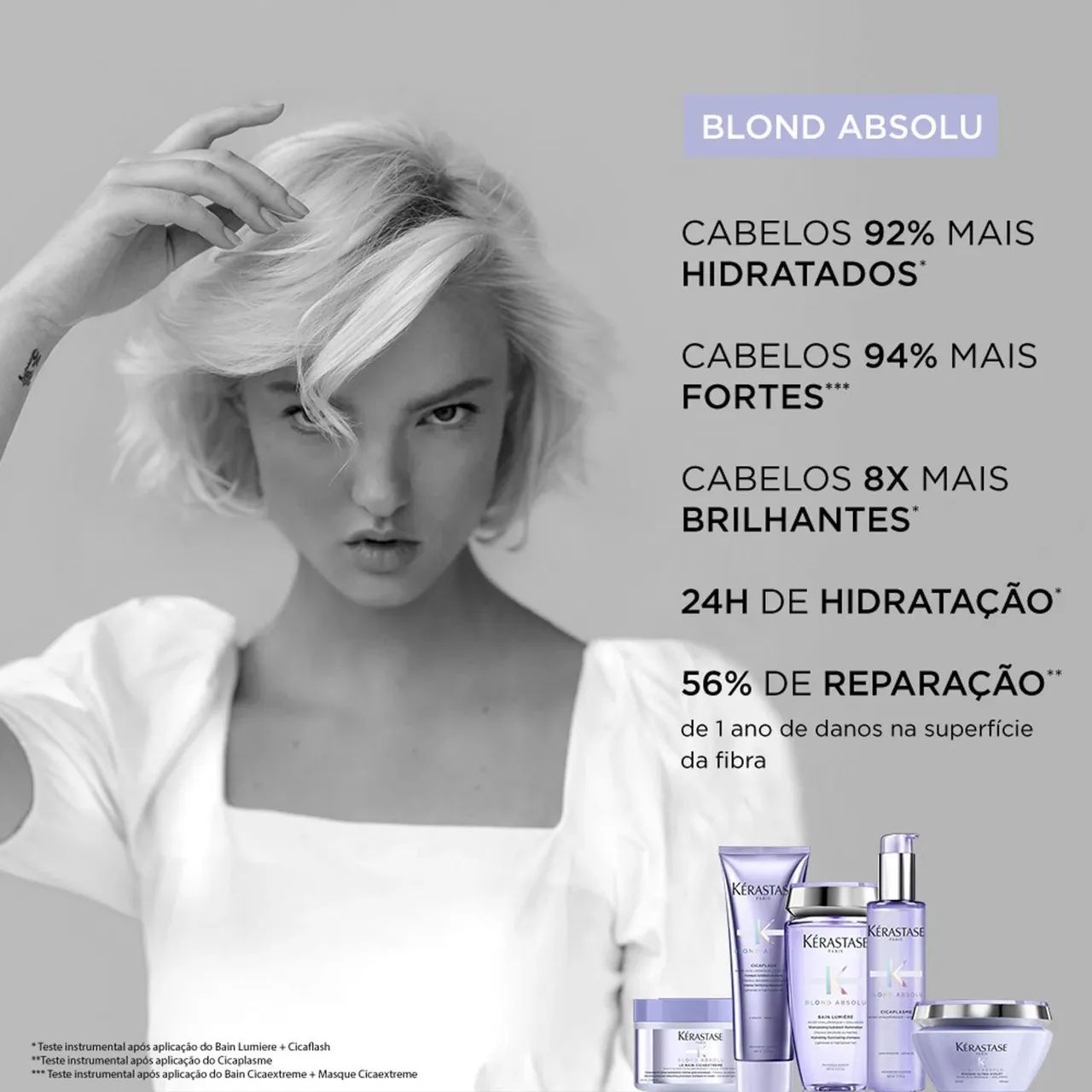 Máscara blond absolu ultra Violet Kerastase  - Foto 4