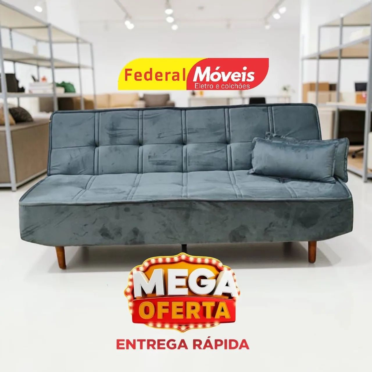 Sofá Cama Preço Imbatível 1,88m D33 - Entregamos
