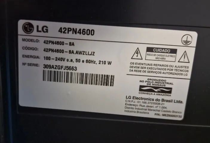 TV LG Plasma 42 Polegadas 42PN4600 Full HD com Controle - Foto 2