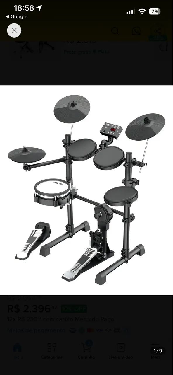 Bateria eletrônica Aroma Tdx-15 - Foto 2