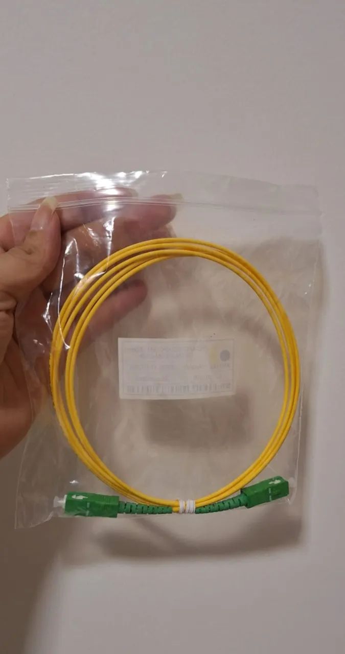 Patch Cord Fibra Óptica SC/APC x SC/APC Monomodo 2m