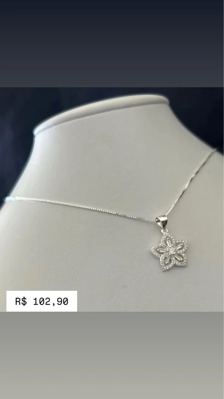 Opções de colar de prata 295  - Foto 4
