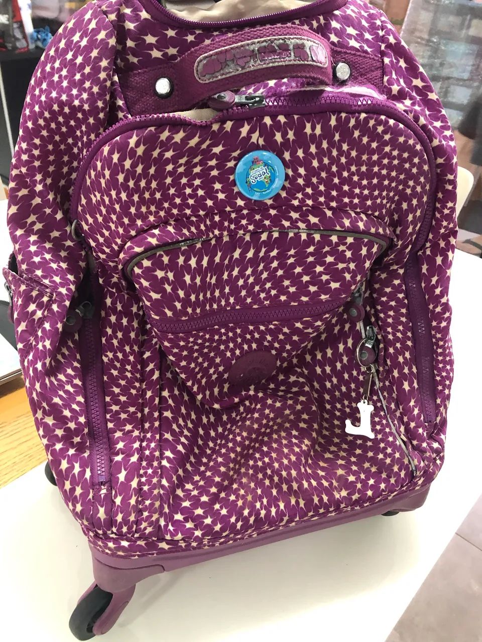 Mochila kipling original rodinha 360 
