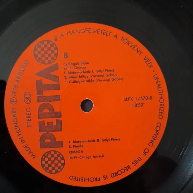 LP Omega 8 - Csillagok Útján - Rock húngaro progressivo - Foto 3