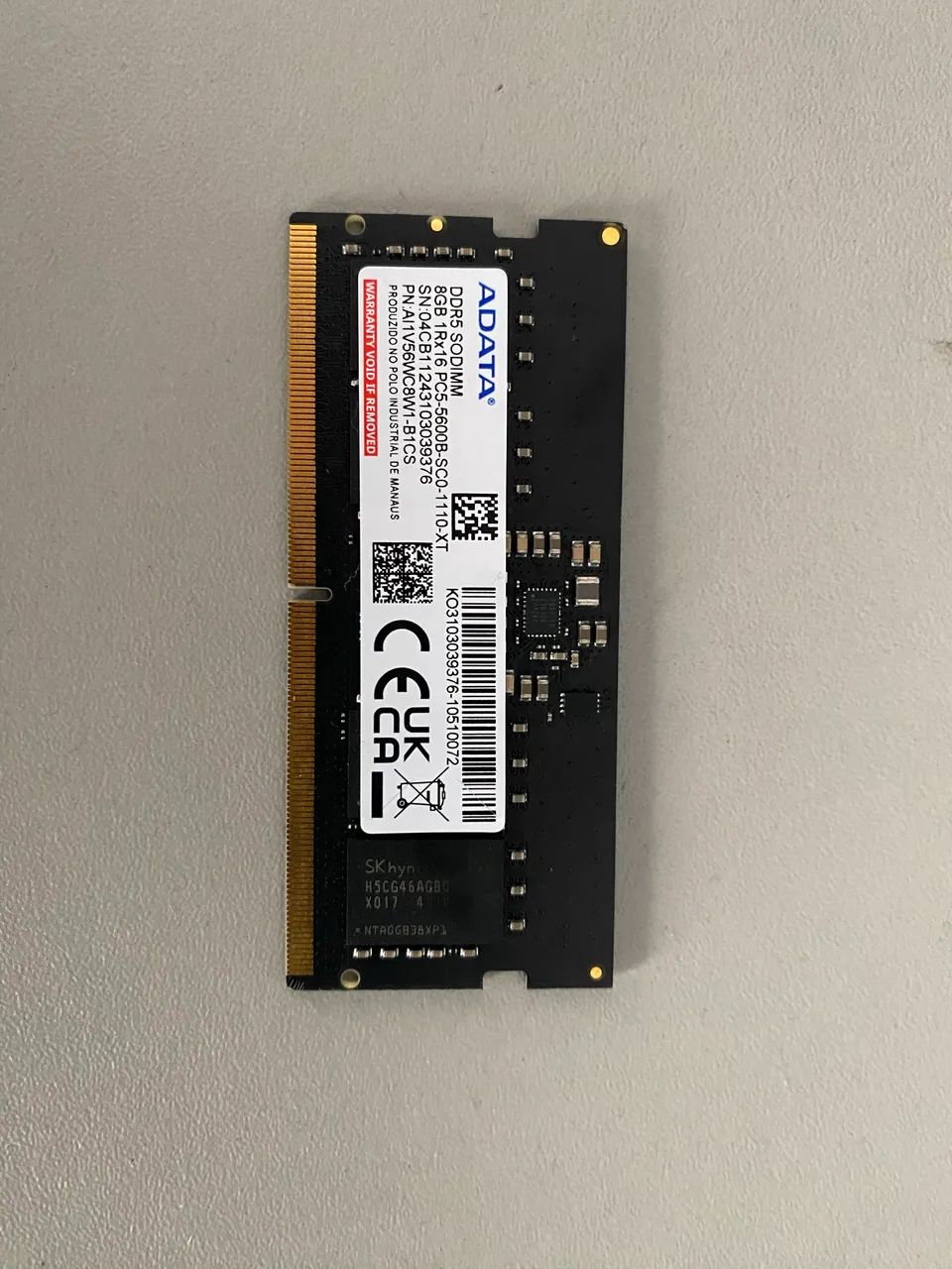 8 gb de ram ddr 5 notebook 5600.