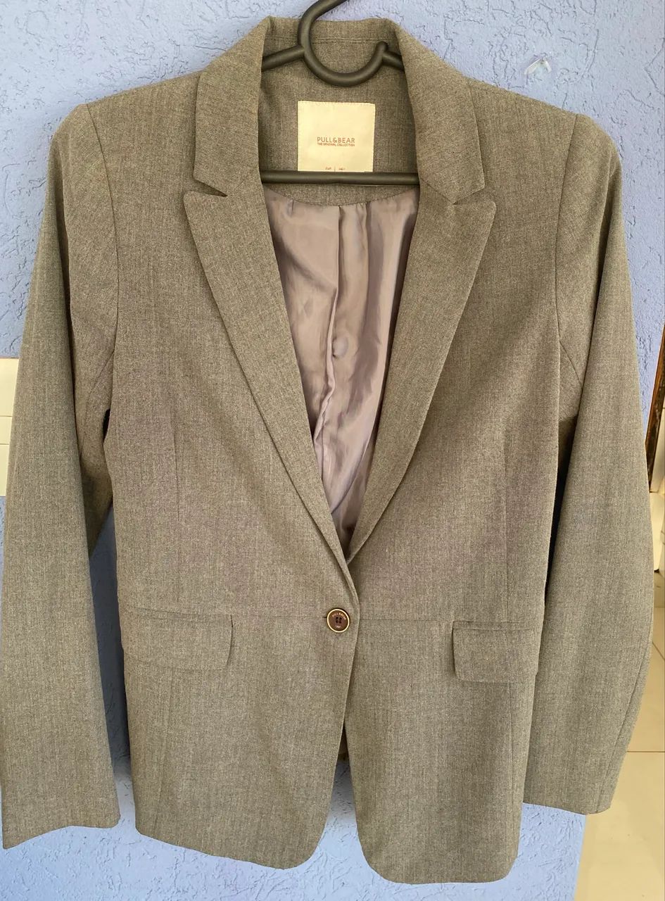 Blazer cinza veste P 