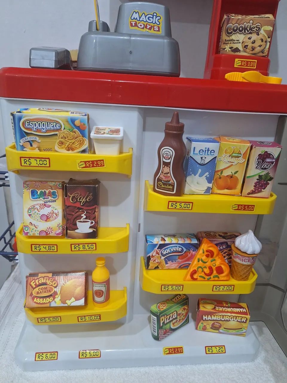 Combo brinquedo super mercado grande com frutinhas comidinhas - Foto 2