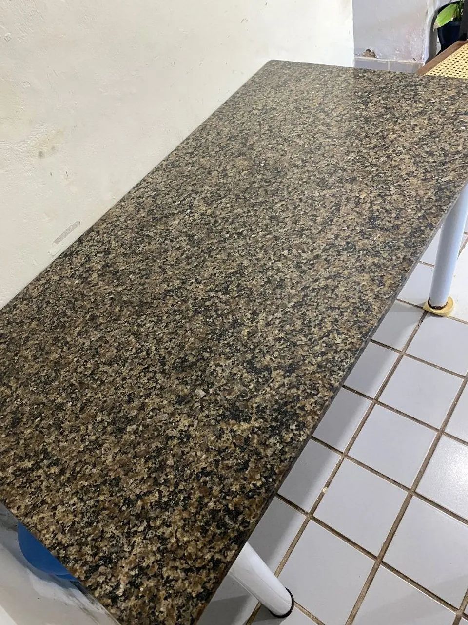 Tampo de mesa retangular de mármore 