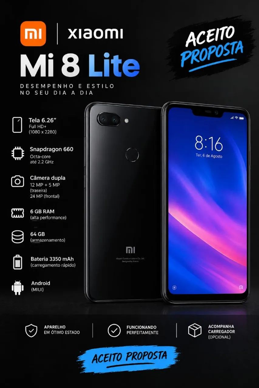 Vendo xiaomi mi 8 lite