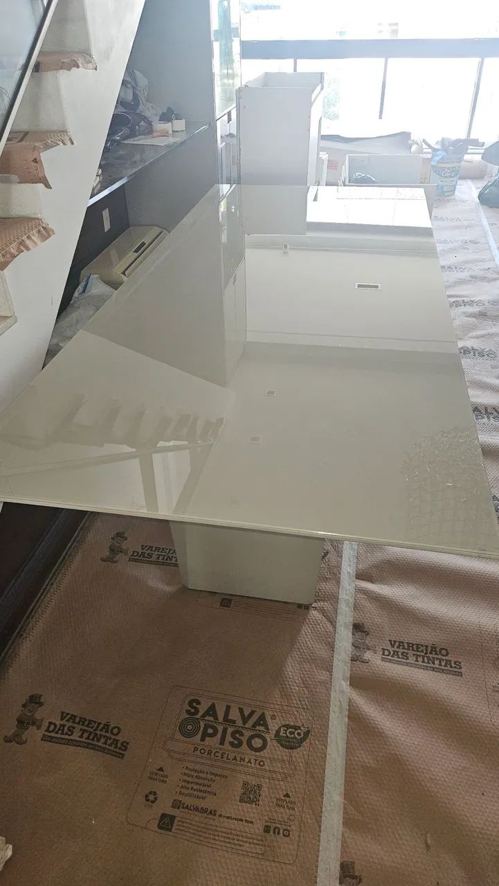 MESA DE LACA E VIDRO 10 LUGARES - Foto 3